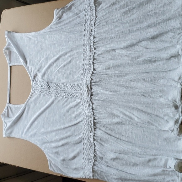 True Craft white sleeveless top lace trim  2X 100 % viscose - Picture 4 of 10